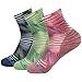 Hiking Socks, HUSO Unisex Digital Printed Quick Wicking Quarter Socks 1,3,4 Pairs