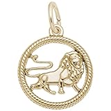 Gold Plated Leo Charm, Charms for Bracelets and