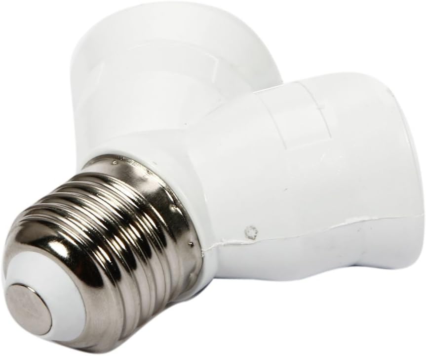 5pcs E26/E27 2 in 1 Edison Screw Medium Socket Splitter Extender Extension Adapter Converter