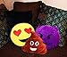 JOYIN 3 Pack of 32cm 13 Inches Emoji Smiley Emotion Cushion Stuffed Plush Pillow Including 1 Poop Face, 1 Heart Eye and 1 Devil Face (3 Pack).