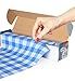 Blue Gingham Picnic / Party Plastic Tablecloth Roll, Disposable Picnic colored Table cloth On a Roll With Self Cutter Box,Cut Tablecloth To Your Own Table Size,Indoor/Outdoor, By Clearly Elegant