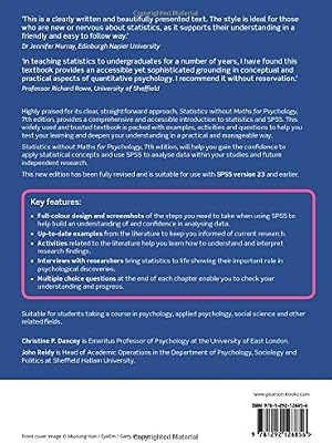 Statistics Without Maths for Psychology: Dancey, Christine, Reidy, John:  Amazon.com.au: Books