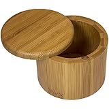 Totally Bamboo Salt Box, Bamboo Container With Magnetic Lid For Secure Storage