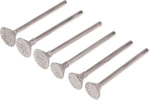 SEIWEI 10PCS Diamond Grinding Head, shank T Shape Head Diamond Grinding Burrs Rotary Engraving Sets，3MM Shank Diameter（16mm Head Diameter）