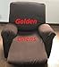 Golden linens One Piece Stretch Recliner Chair Furniture Slipcovers with Remote Pocket Fit Most Recliner Chairs (Chocolate)
