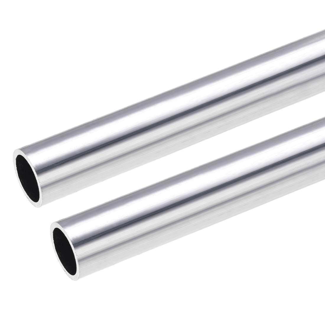 sourcing map 6063 Aluminum Round Tube, 22mm OD 18mm Inner Dia 300mm Length Seamless Straight Tubing 2 Pcs