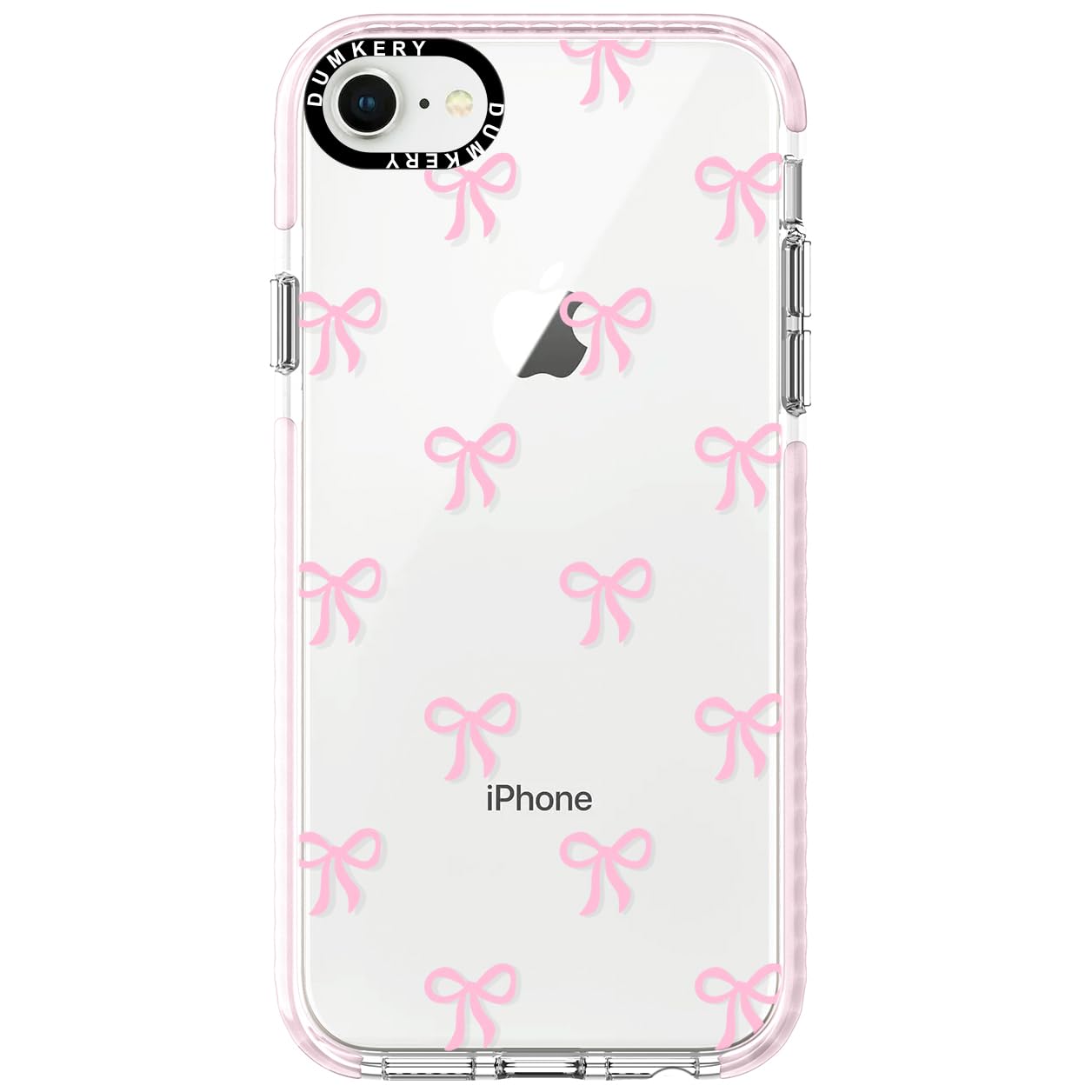 Photo 1 of Dumkery Cute Phone Case Compatible with iPhone SE 2020/ SE 2022, Bow Girly Aesthetic Pattern, iPhone 7/8 Cases, Soft TPU Shockproof Bumper Cover for Girls Women Pink
