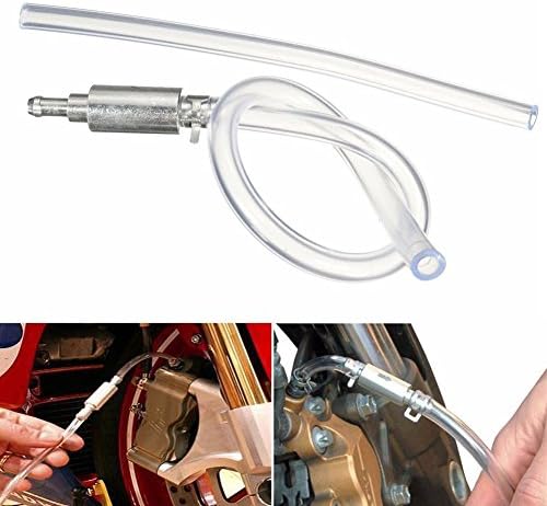 Funnyteck Car Motorcycle Brake Bleeder Clutch Bleeding Hose Tool Kit with One Way Valve and Tube (Standard Size)