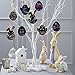 ORIENTAL CHERRY Easter Basket Stuffers - Easter Crafts Kit for Kids - Rainbow Scratch Art (Makes 48 Ornaments) - Bunny Eggs Chicken Decoration for Home Tree Classroom Party