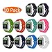 KingAcc Compatible Fitbit Blaze Bands, Soft Accessory Replacement Band for Fitbit Blaze, with Metal Buckle Fitness Wristband Strap Women Men (10-Pack, 10 Colors, Large) [No Frame]