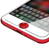 Tempered Glass,HP95(TM) Fashion Home Button Sticker-Touch ID Button Support Fingerprint Indentification System Touch ID for iPhone for iPad (Red)