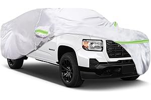 QUYDDC 360° 6 Layers All Weather Thicked Car Cover Universal Fit for Pickup Truck Body Length 198"-220" Waterproof, Snow Proof, UV Proof, Scratch Proof, Bird Droppings Proof with 6 Reflective Strips