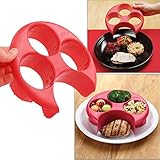 Meal Measure Portion Plate, Kemilove Manage Your Weight, Control Cooking Tools with Kitchen Food Plate (Red)