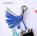 nkomax Lightning to USB Keychain Cable Leather Tassel with 7-Inch 2.4 Amp Lightning ChargeSync Cable for iPhone, iPad (Black Blue)