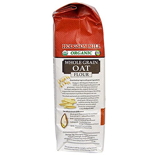 Hodgson Mill Organic Whole Grain Oat Flour, 26Ounce (Pack of 6