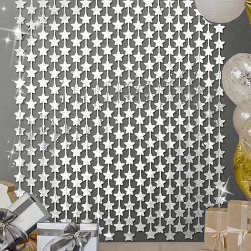 LOLStar Silver Foil Fringe Curtains
