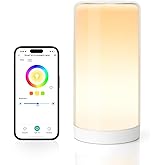 meross Smart Table Lamp, Bedside Lamp, Compatible with Apple HomeKit, Siri, Amazon Alexa and SmartThings, Tunable White and Multi-Color, Touch Control, Voice and App Control