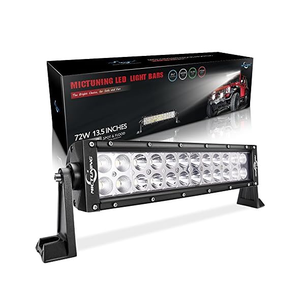 MicTuning-MIC-BC272-72W-Combo-Spot-Flood-LED-Light-Bar-Fog-Driving-5000-lm-Off-Road-Polaris-RZR-ATV-SUV-UTV-Jeep-135-L