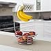 Home Basics Chrome Plated Steel Fruit Tree Basket Bowl with Banana Hanger, Free Standing, Rust Resistant, Silver