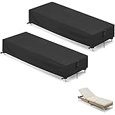 Hiticover Chaise Lounge Covers, 2 Pack Waterproof Outdoor Lounge Chair Covers for Patio Furniture, Pool Lounge Chair Outdoor Furniture Cover - 78 x 26 x 12 Inch