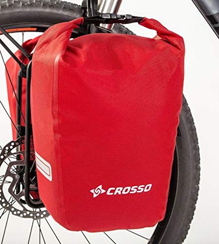 Crosso Unisex - Adult TWIST Bike Bag, Red, 30 L