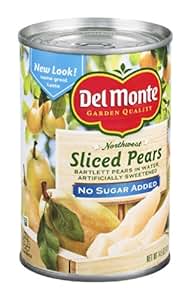 Amazon.com : Del Monte Northwest Sliced Pears No Sugar Added, 14.5 OZ