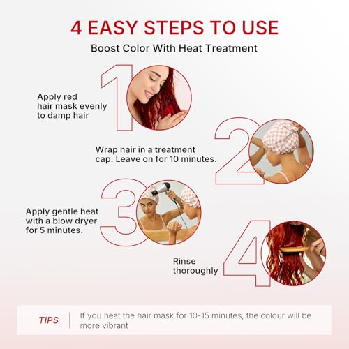 Karseell Color Depositing Conditioner, Red Hair Mask for Color-Treated Hair | Deep Repair Treatment, Color Boosting, Hydrates and Enhances Red Tones for Color-Treated Hair 500ml