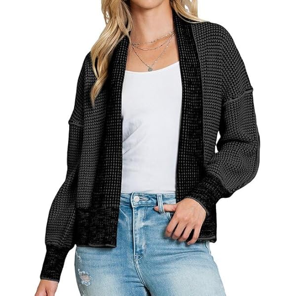xxxiticat Women's Front Zipper Cardigan Sweater Long Sleeve Slim