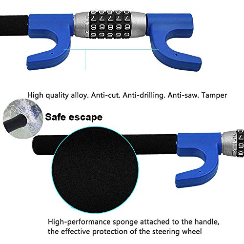 Car lock 5 digit combination steering wheel lock universal vehicle car