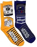 Star Wars R2-D2 BB-8 2 Pack Casual Crew Socks