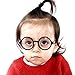 Style Vault KD01 Baby Infant Toddler Age 0-24 Months Round Costume Glasses (Round Black-clear)