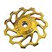 Bicycle Rear Derailleur Pulley Aluminum Bike Ceramic Bearing Jockey Wheel 11T (Golden)