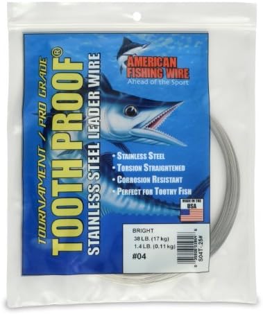 thumbnail interactive-video image 1 of AFW Tooth Proof Stainless Steel Single Strand Leader Wire – Fishing Leader 1 of 5