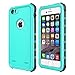 iPhone 5S/5/SE Waterproof Case, iThrough Underwater, Dust Proof Snow Proof Shockproof Case with Transparent Screen Protector, Protective Cover Case With 3.5mm AUX Cable for iPhone 5/5s (Aqua Blue)