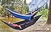 Flagship-X 2 Pack Double Camping Hammocks Packable for Backpacking Black and Blue