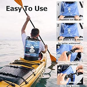 Schnorchelmasken 51dBJbH%2BksL. SS300 MUTIFUNKTIONAL DRY BAG RUCKSACK BEUTEL - Halten Sie alles trocken zum Schwimmen, Bootfahren, Kajakfahren, Rafting und Angeln, aber auch für Outdoor-Aktivitäten wie Camping, Wandern, Skifahren und Radfahren. Dry Bag Wasserdichter Packsack ist ein idealer Begleiter für verschiedene Aktivitäten und Ausflüge, insbesondere Wassersport und Schneesport. Machen Sie sich keine Sorgen über Schlamm- oder Schmutzflecken, wischen Sie einfach ab oder spritzen Sie etwas Wasser ab!
PROTABLE DRY BAG & EINFACH ZU BENUTZEN- Der Etechydra-Wasserdichte Taschen Packsack verfügt über eine breite Öffnung für einfaches Packen. Der verstellbare Rollverschluss und die Schnellverschlussschnalle erleichtern das Verschließen Ihrer Ausrüstung innerhalb von Sekunden. Legen Sie einfach Ihre Ausrüstung hinein, rollen Sie 3 bis 5 Mal nach unten und schließen Sie die Schnalle an, um die Abdichtung zu vervollständigen. Zur bequemen Aufbewahrung bei Nichtgebrauch flach zusammenfalten.
LICHT & LANGLEBIGER SCHWIMMENDER RUCKSACK - Unsere Dry Bag 20L Rucksack besteht aus durchscheinendem PVC-Material. Das High-Tech-Material ist extrem langlebig, wasserdicht und pannensicher und ermöglicht es Ihnen, die benötigten Artikel schnell zu finden. Wir haben unten ein Spleißdesign verwendet, um den Beutel zu verdicken und zu verstärken, um seine Tragfähigkeit zu erhöhen. Die Packsäcke sind leicht und faltbar, sodass Sie sie problemlos überall hin mitnehmen können.