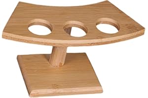 Luxshiny Sushi Hand Roll Rack Japanese Style Temaki Sushi Roll Holder With 3 Compartments Holes Wooden Ice Cream Cone Holder Display Stand Dessert Server for Home Restaurant Temaki Sushi Roll Stand