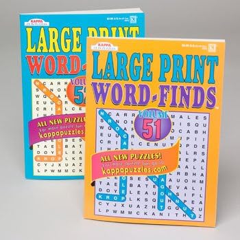 Kappa Publication 3842 Large Print Word-Finds Assorted Volumes