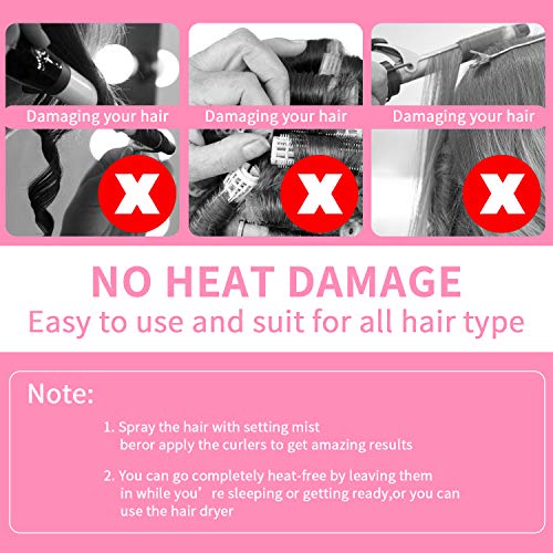 Hair-Curlers-Spiral-Curls-No-Heat-Wave-Hair-Curlers-Styling-Kit-Spiral-Hair-Curlers-Magic-Hair-Rollers-with-1-Styling-Hooks-for-ShortMediumLong-Hair-Most-Kinds-of-Hairstyles-Multi-Colored