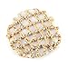 Silvercell Bun Cover Snood Hair Net Ballet Dance Skating Chic Crochet With Diamond (Yellow)