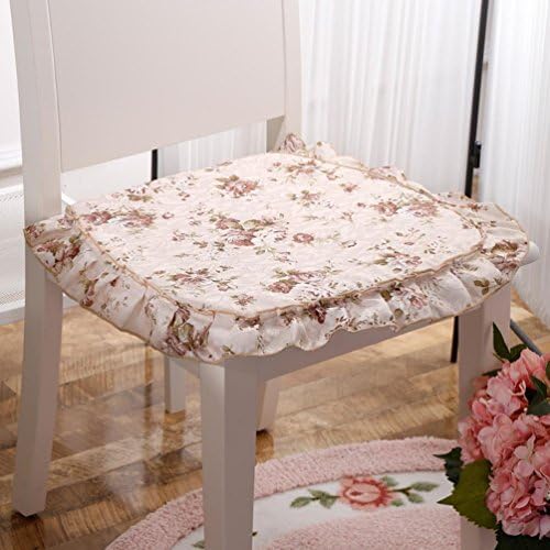 Chair Pads, RIUDA Fashion Soft Home Cotton Pastoral flowers Seat Cushion Buttocks Chair Pads (White)