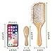Wooden Detangling Paddle Hair Brush + FREE Mini Travel Brush - Natural Vegan Bamboo Bristle - Detangler Hairbrush for Women Men, Kids - Massage Scalp & Anti-Static Comb - Dry or Wet Hair by FunfulHome
