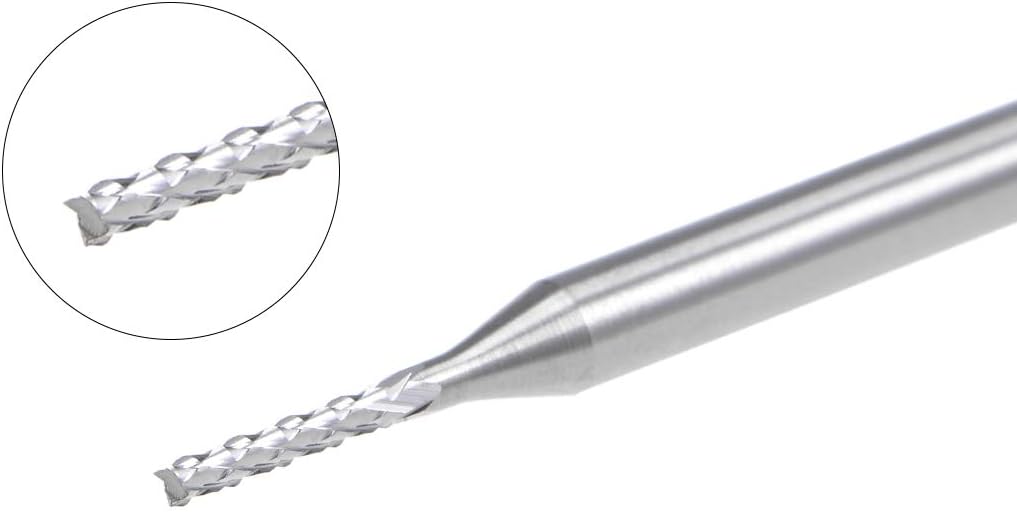 sourcing map 10Pcs 1.2mm Carbide End Mill Engraving Milling Cutter CNC Router Bits for PCB Machine 1/8" Shank - Image 4