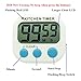 Digital Kitchen Countdown Timer, Silent Flashing/Beeping Mini Portable Button Lcd Timer with Stand and Magnetic Back for Kids, Teachers, Classroom, Cooking, Chef, Homework, Spa, Learning, Office.