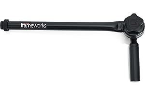 Gator Frameworks Adjustable Angled Mini Boom Arm with Interlocking Design; 9 Inch Boom Arm (GFW-MIC-CLMPBM9)