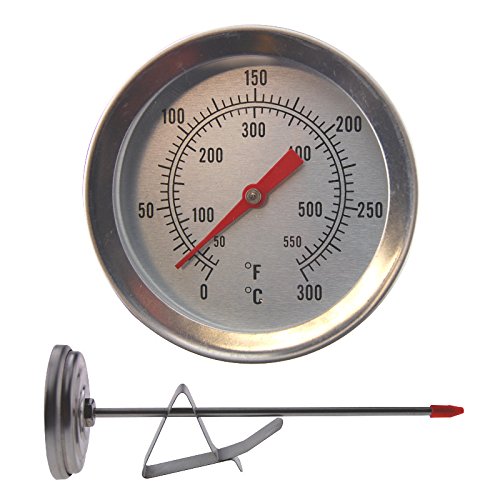 Deep Frying Thermometer - 150mm Stainless Steel Stem With Pan Clip Ideal For Deep Fat Frying