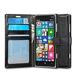 Nokia Lumia 830 Case, J&D [Stand View] Lumia 830 Wallet Case [Slim Fit] [Stand Feature] Premium Protective Case Wallet Leather Case for Nokia Lumia 830 (Black)