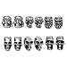 ShineIn Metal Skull Beads for Jewelry Making Paracord Accessories DIY Large Hole Spacer Beads 12 Pack