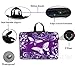 17.3 Inch Neoprene Laptop Sleeve Bag Carrying Case with Hidden Handle Design Compatible with MacBook Air Ultrabook, Chromebook - Purple Butterflies