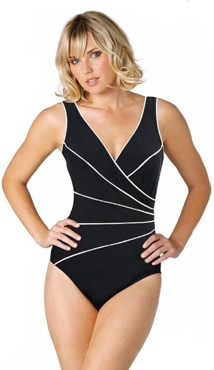 kirkland signature by miraclesuit women's one piece slimming swimsuit